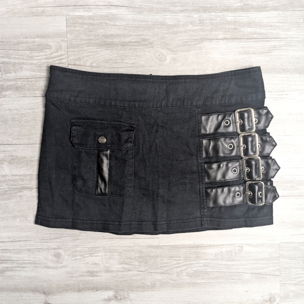 Vintage Lip Service Mini with Faux Leather Straps and Buckles
